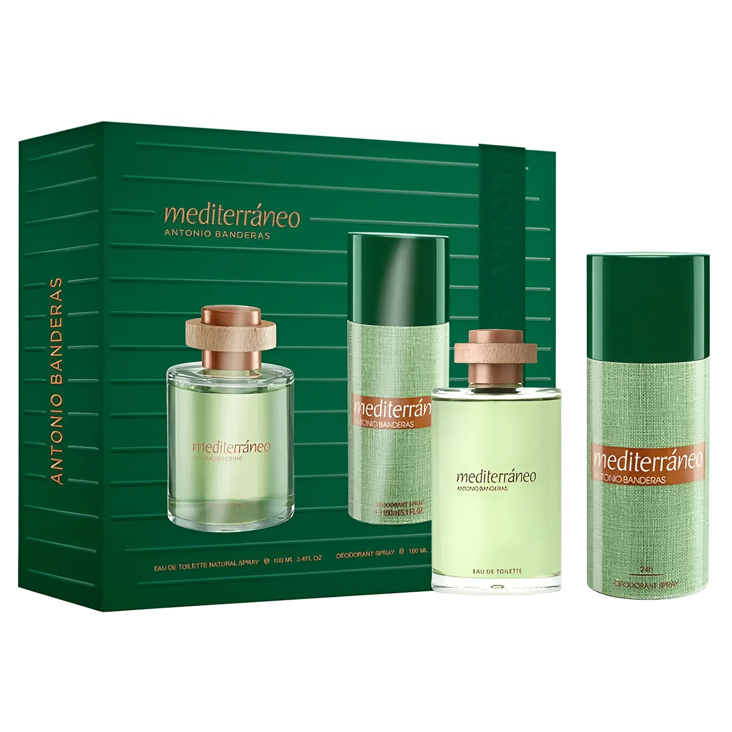 Antonio Banderas Mediterraneo EDT Deodorant Spray Gift Set for Men