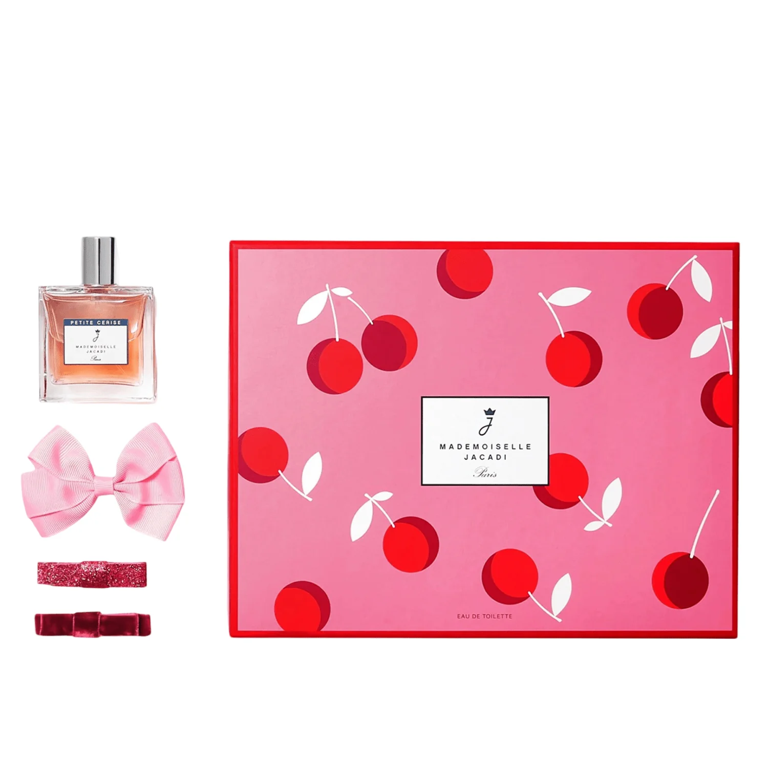Jacadi Mademoiselle Petite Cerise EDT Hair Clips Gift Set for Women